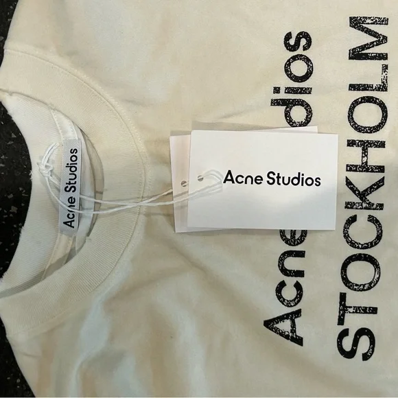 Acne Studios White Long Sleeve Tee - Picture 4 of 6